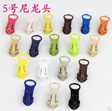 25pcs/lot 5# colorful metal material zipper slider zipper puller runner for the nylon teeth zippder diy craft accessories1420