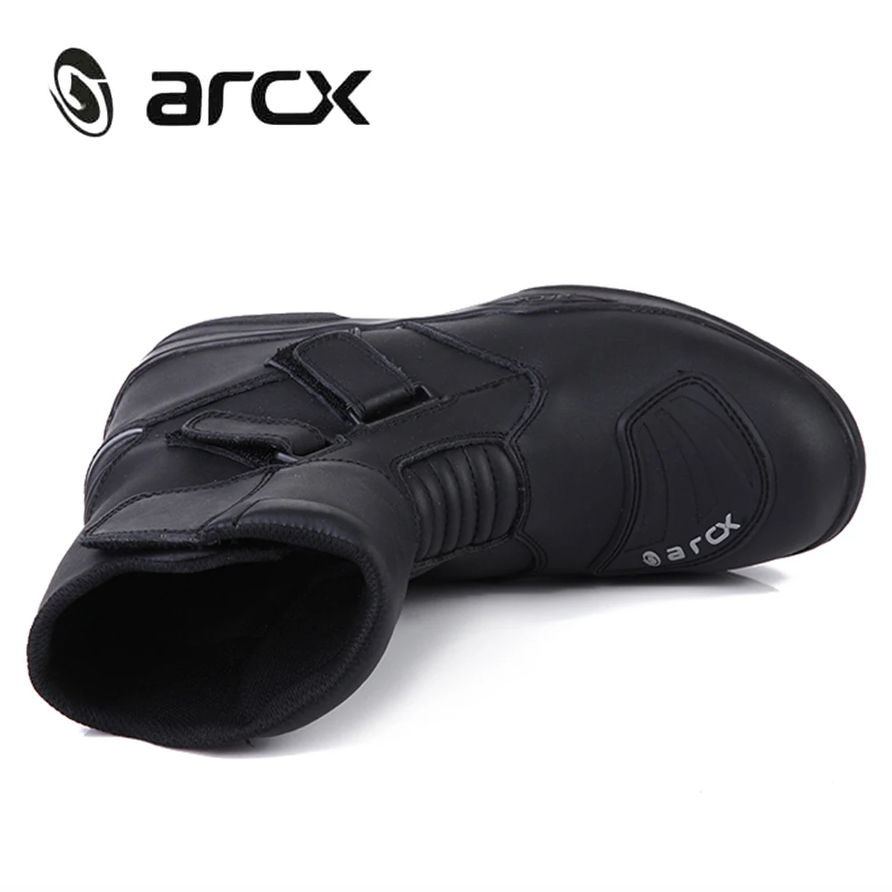 ARCX Genuine Motorcycle Cow Leather Boots Waterproof Motorbike Chopper Cruiser Touring motobotinki Moto Racing shoes motorcycle