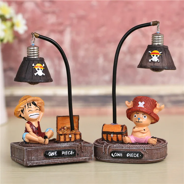 Japonês Anime Figura Night Light, Monkey-D-Luffy, Tony Chopper Lâmpada, Resina Enfeites Para Casa, Artesanato Estatueta, Presente, 1 Pc