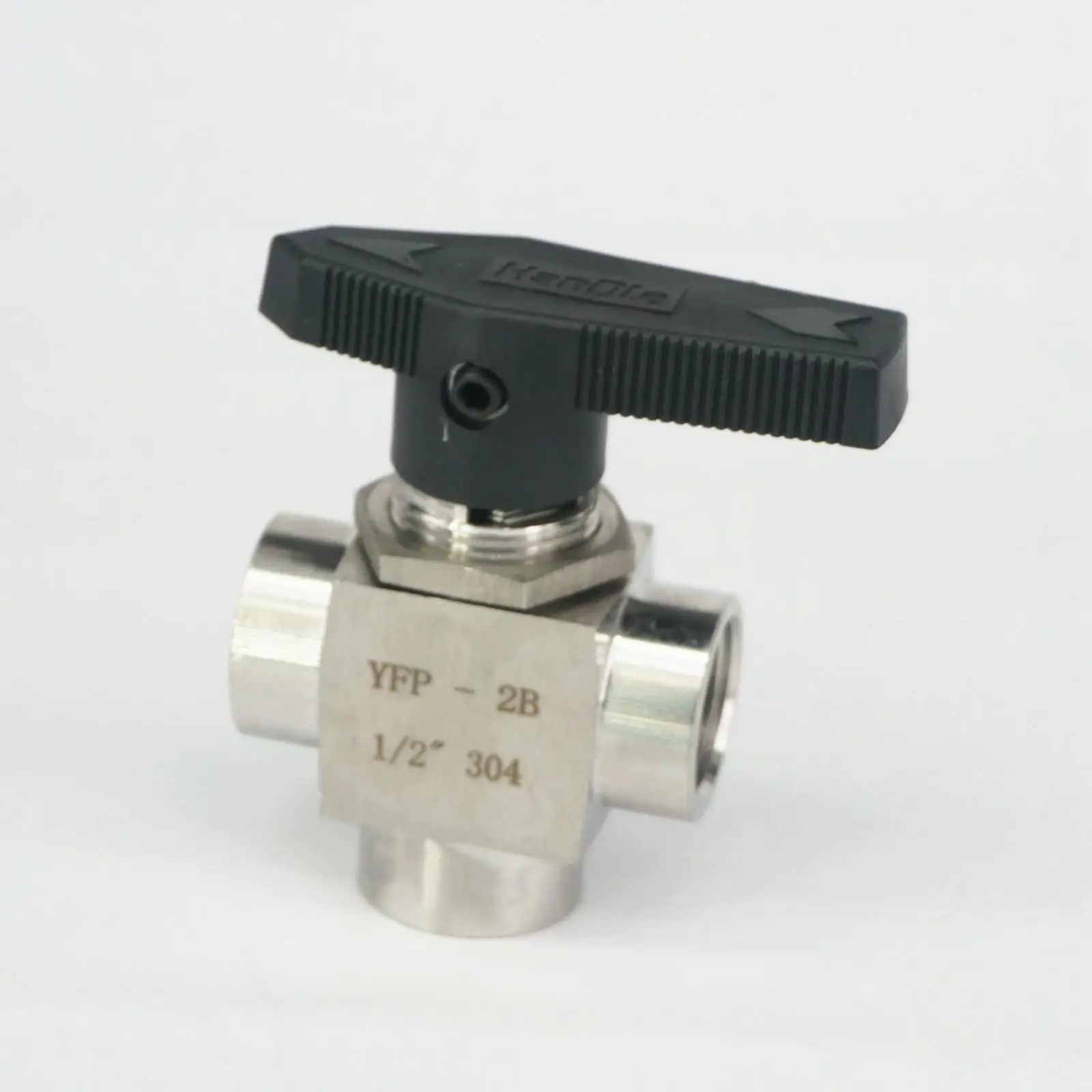 

1/2" BSP Female Thread 304 Stainless Steel L Port Ball Valve 62 bar Water Gas Oil Plumbing