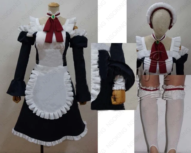 Anime OBC Myuseru Fuoaran  Cosplay Costume Moeru Shinryakusha Outbreak  maid party Dress Tailor Made