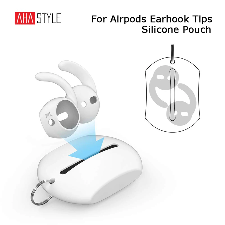 Mini Silicone Eartips Storage Case for Airpods Anti-lost Carrying Bag Pouch for Earpods Earbud Hook Cap Bag Earphone Accessories