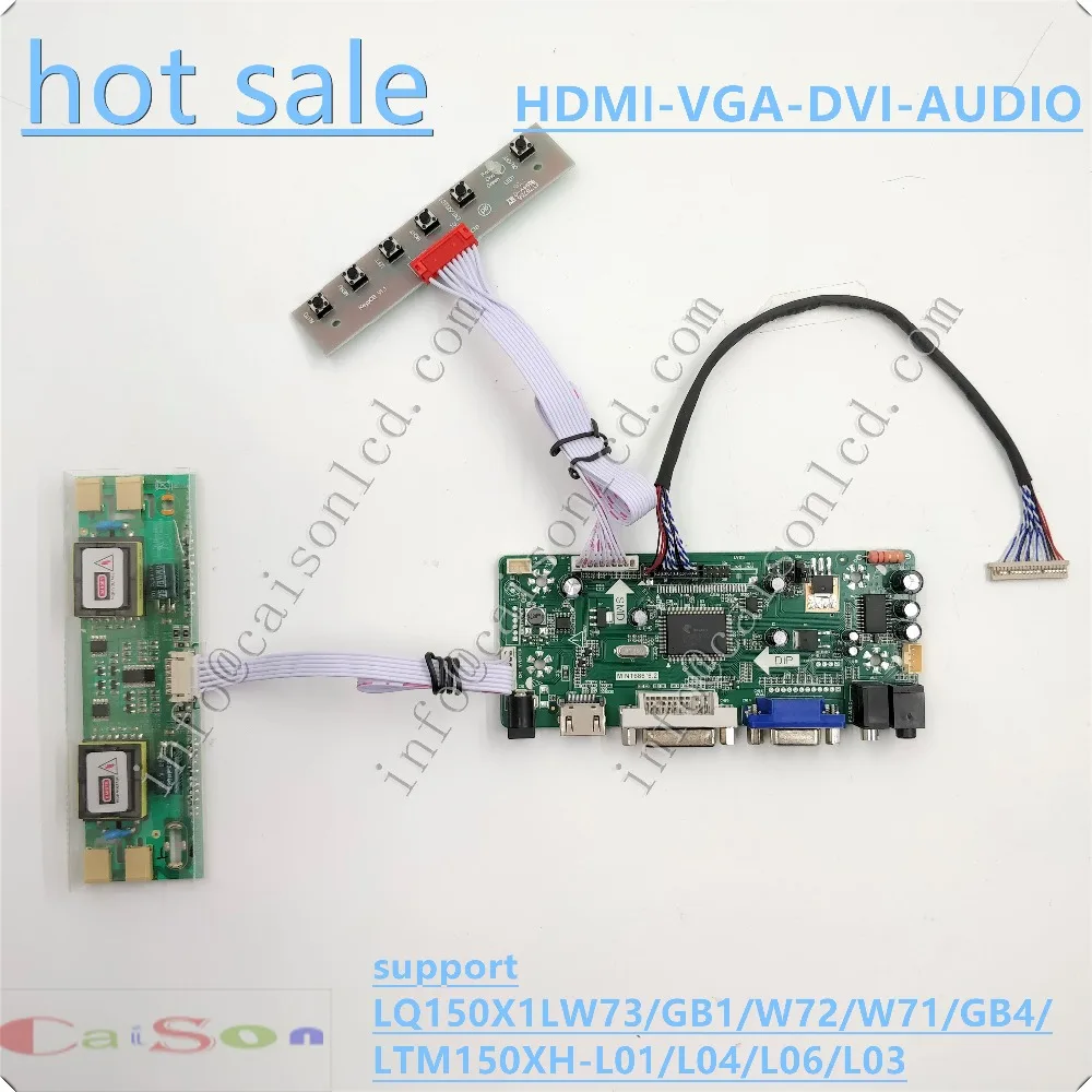 

DVI/VGA/AUDIO of LCD display board suitable for LQ150X1LW73/GB1/W72/W71/GB4/LTM150XH-L01/L04/L06/L03