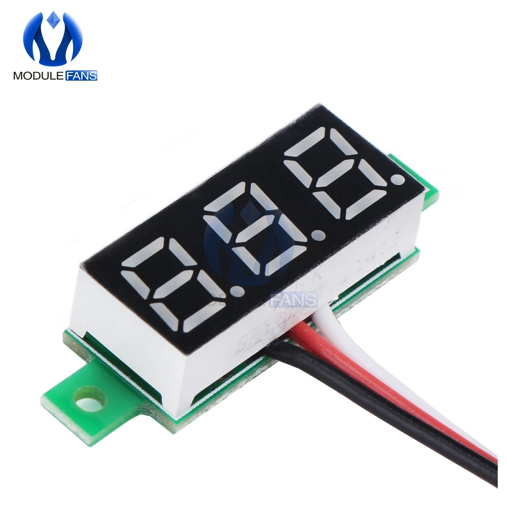 0.28 Inch LED DC 0-100V Red Voltmeter Digital Display Voltage VOLT METER 12V 24V Diy Kit Electronic PCB Board Module