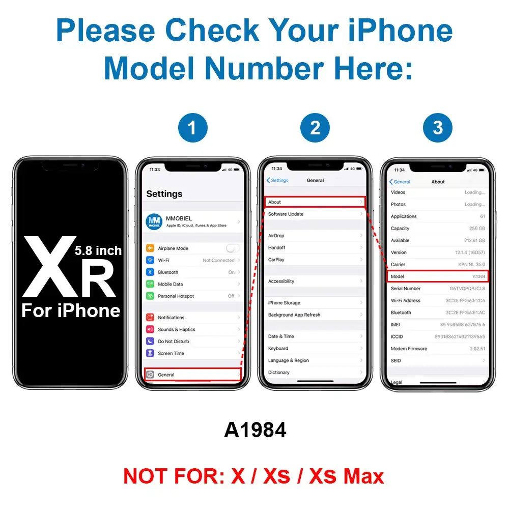 Copriobiettivo in vetro per fotocamera posteriore compatibile con la sostituzione del gruppo iPhone XR da 6.1 pollici (nero)