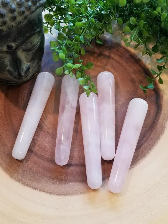 Rose Pink Quartz Massage Tool,Yoni Wand Pleasure Wand,Shakti Wand Gem stone Crystal Wand Crystal Healing Heart Chak