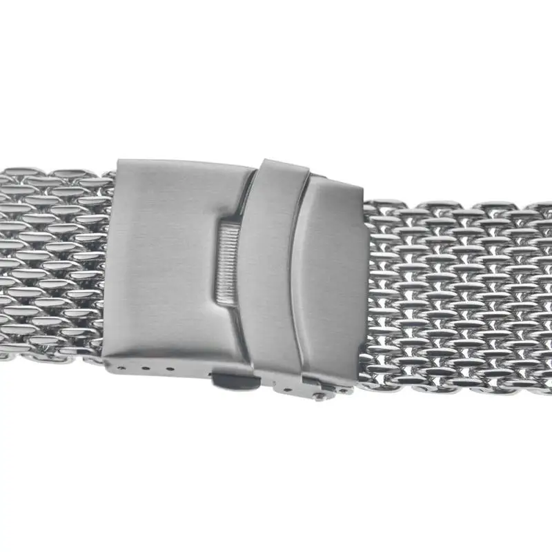 Silver 18mm/20mm/22mm/24mm Steel Milanese Shark Mesh Watch Band Strap Mesh Metal Watchband Bracelet For Watch