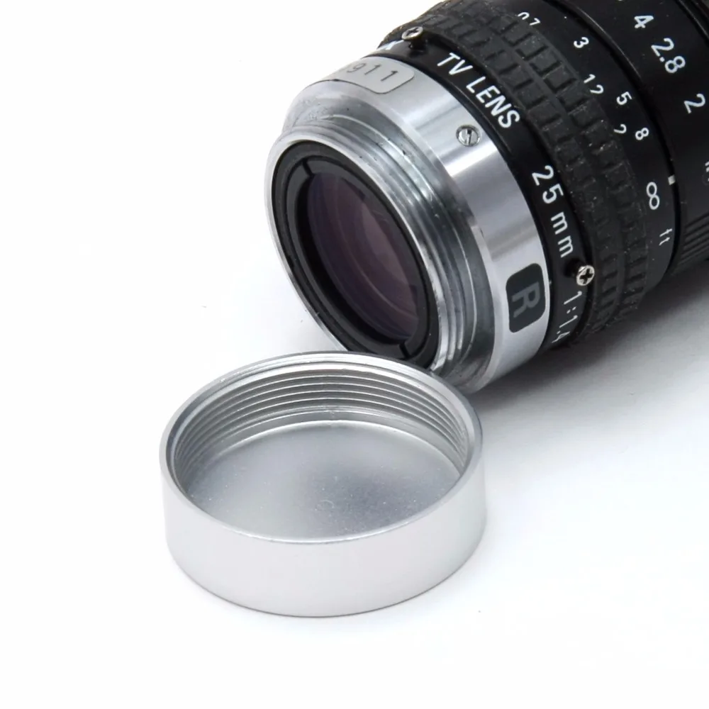 غطاء للعدسة الخلفية C-mount ، معدن فضي ، لتلفزيون CC ، 2 قطعة