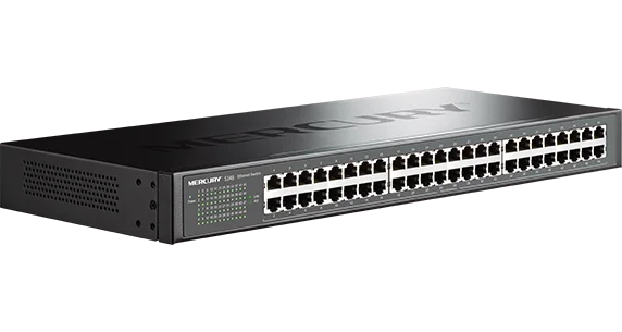 Plug & Play, Acciaio/Metallo 48 Porte Desktop Switch 100Mbps Switch di rete Ethernet Hub LAN Switch rapido per scambio full o half duplex