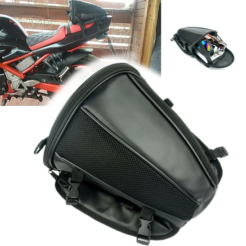 

Motorcycle Tail Bag Motorbike Seat Back Bag Saddle Bag Rear Seat Package custom made Motorbike Travel Saddle Tail Handbag