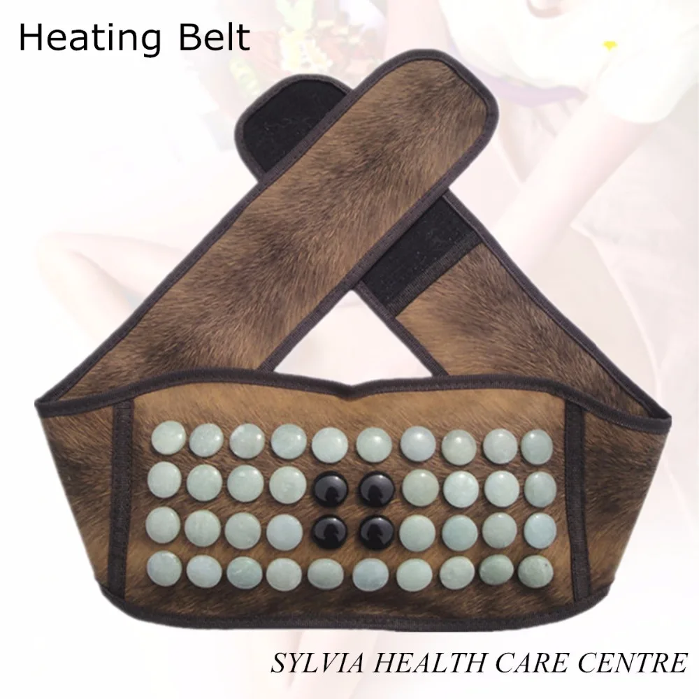 Factory wholesale directly electric heating soft fabric heating massage jade waist belt health care