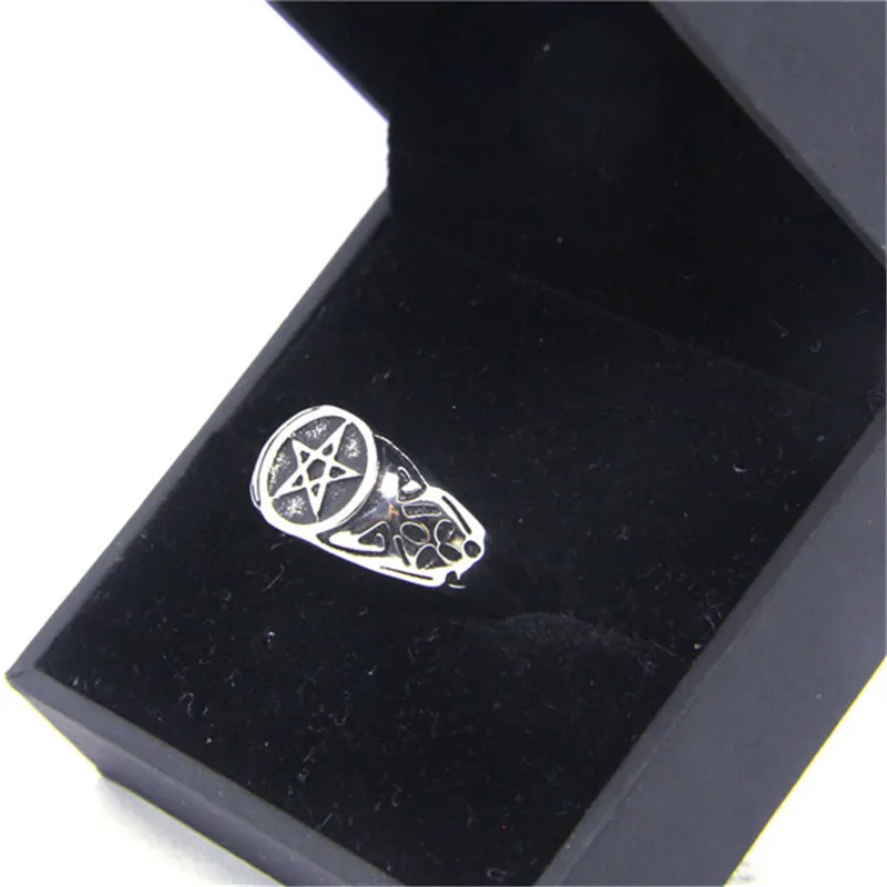 Rany&Roy Brand Dropship Unisex Pentagram Ring 316L Stainless Steel Jewelry Band Party Ring