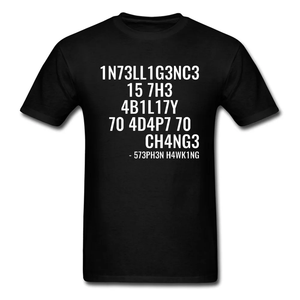 Physics Coder T Shirt IT Computer Program Hacker CPU Men Tshirts 100% Cotton Adapt or Die Letter Tops & Tees Custom Gift T Shirt