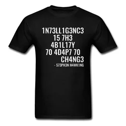 Physics Coder T Shirt IT Computer Program Hacker CPU Men Tshirts 100% Cotton Adapt or Die Letter Tops & Tees Custom Gift T Shirt