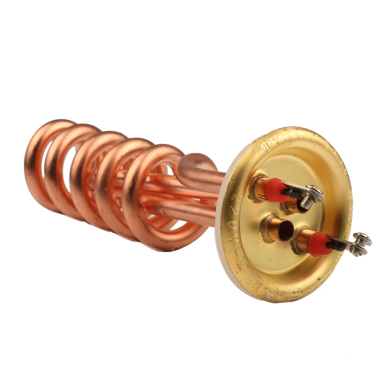 63mm cap spirality shape red copper heating element 3KW  220V for electricity boiling water,electric  heat pipe for water tank