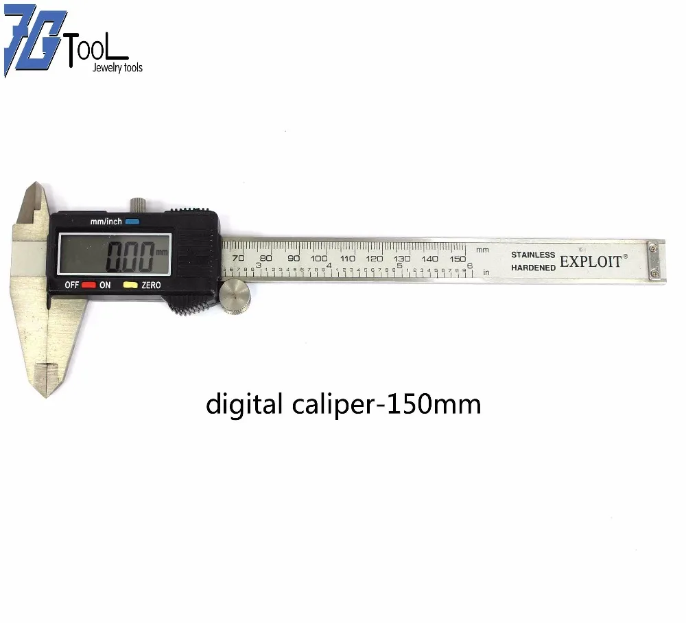 Imagem -04 - Polegadas Lcd Digital Eletrônico Caliper Vernier 10 mm 20 mm Espessura Calibre Micrômetro Ferramenta de Medição 100 mm 150 mm