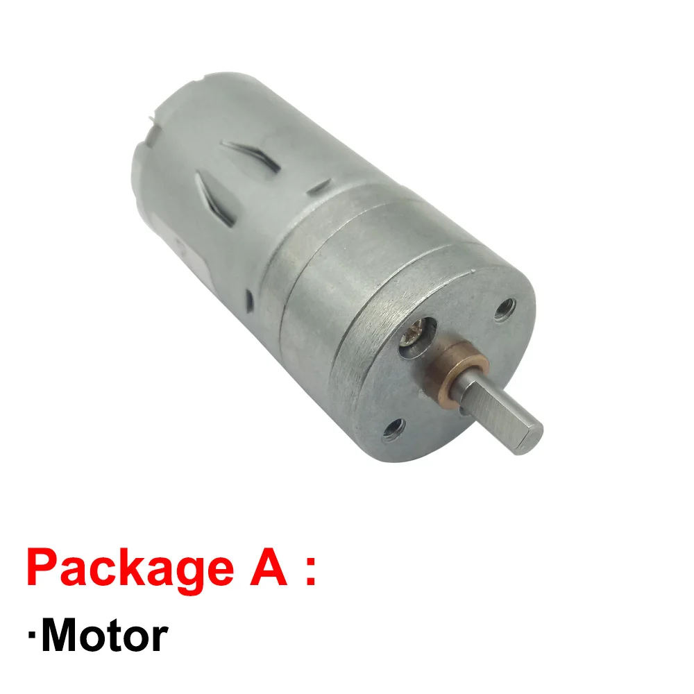 6V 12V 24V Mini DC Geared Motor With Shaft Diameter Of 4MM All Metal Reversible And Adjustable Speed For DIY Toy Cars etc.