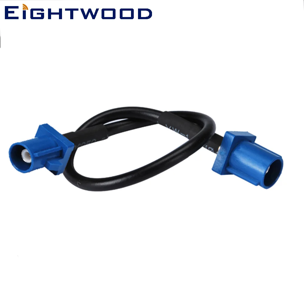 Eightwood Auto GPS GSM Cell Phone Radio Antenna Aerial Adapter Cable Fakra C Male to Male Straight Connector RG174 Coaxial