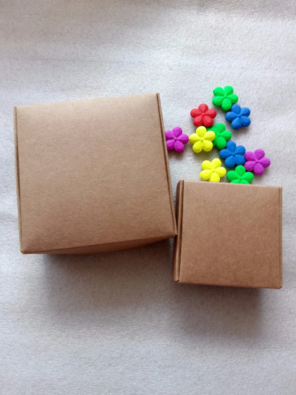 100pcs DIY Kraft Paper Box Gift Boxes For Wedding Favors Birthday Candy Cookies Christmas Jewelry package boxes Party Supplies