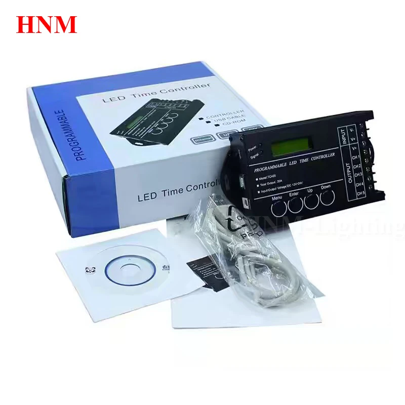Hot Programmable Time LED Controller TC420 Aquarium Lighting Timer Programmable LED Dimmer Timer with USB Cable CD-ROM