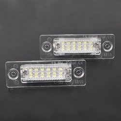 2pcs Car LED License Number Plate Lights Lamp For VW Transporter T5 Multivan Caravelle Eurovan Passat Caddy Touran Golf