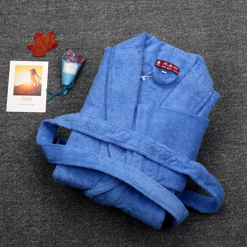 Women Bathrobe Thick Warm Plus size XXL Towel Fleece Sleepwear Long Robe Hotel Spa Plush Bathrobe Nightgown Kimono robe winter