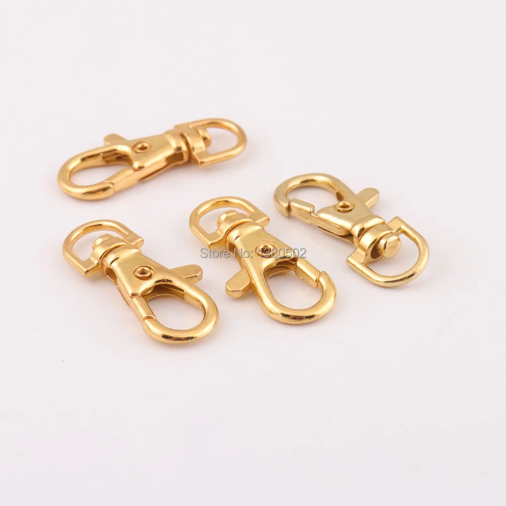 20pcs gold color  alloy Swivel Snap Hooks Clasps Clips buckle key ring  for bag accessories