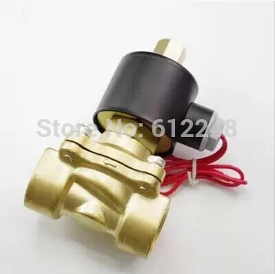 

2" Electric Solenoid Valve 12 Volt, Water, Diesel normally open brass model 2W500-50K