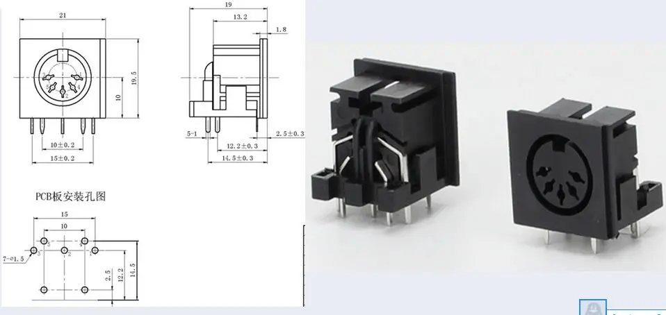 S terminal DS-5-03 S-video Video socket DS DC female socket 5PIN New and original