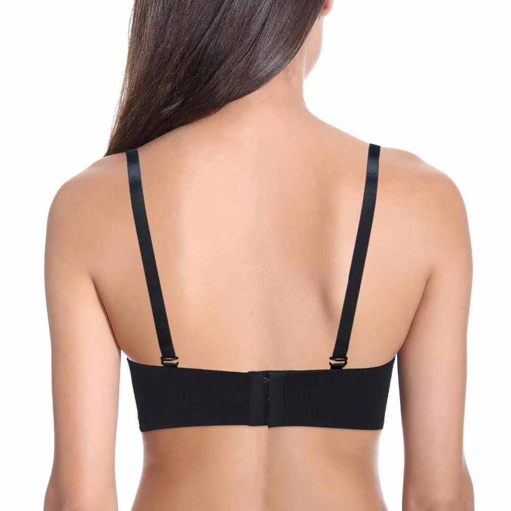 YANDW Sutiãs auto-adesivos sem alças para mulheres, Smooth Push Up Halter, Sutiãs sexy, preto e branco nu, Magic 1/2 Cups, novo, 70 75 80 85 90 A B