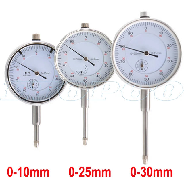 Dial Indicator 0-10mm 0-25mm 0-30mm 0.01mm With Lug Dial Gauge Micrometer Caliper Table Precise Indicator Measuring Tools