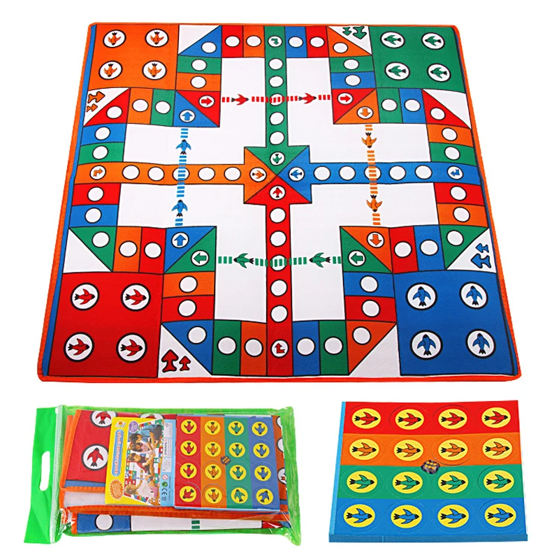 Flying Chess Kids Play Carpet Camping Mat Baby Crawling Mat Climbing Pad Rug Soft Party Game Toy