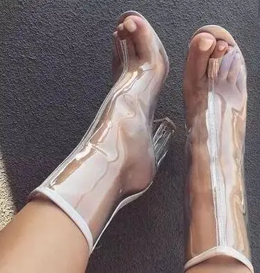 Sandales Transparentes En Plastique Pour Femme - Pour La Plage Et L'été - Fermeture à Boucle - Confortables