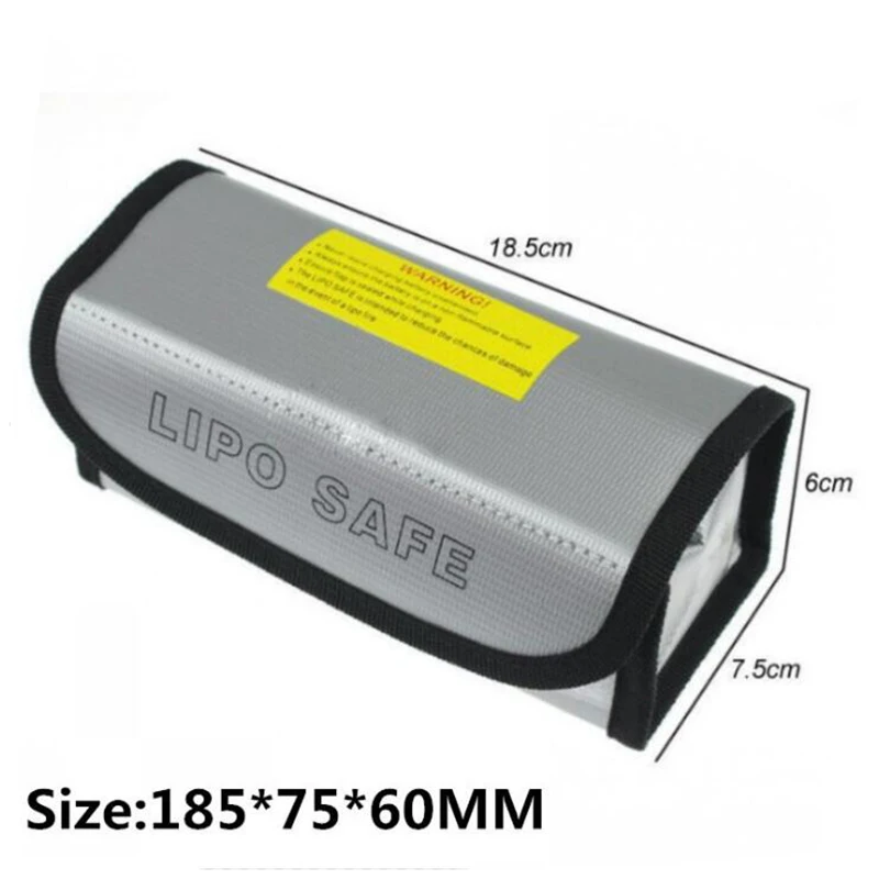 New 18.5 * 7.5 * 6cm ZDF Silver High Quality Glass Fiber RC LiPo Battery Safety Bag Safe Guard Charge Sack