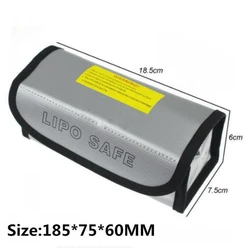 Nuovo 18,5 * 7,5 * 6 cm ZDF Argento Fibra di vetro di alta qualità RC LiPo Batteria Sacchetto di sicurezza Safe Guard Charge Bag