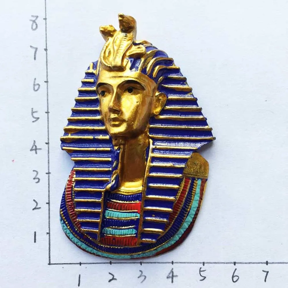 Egypt Pharaoh Fridge Magnet Creative 3D Hand Painting Refrigerator Magnetic Stickers Tourism Souvenirs