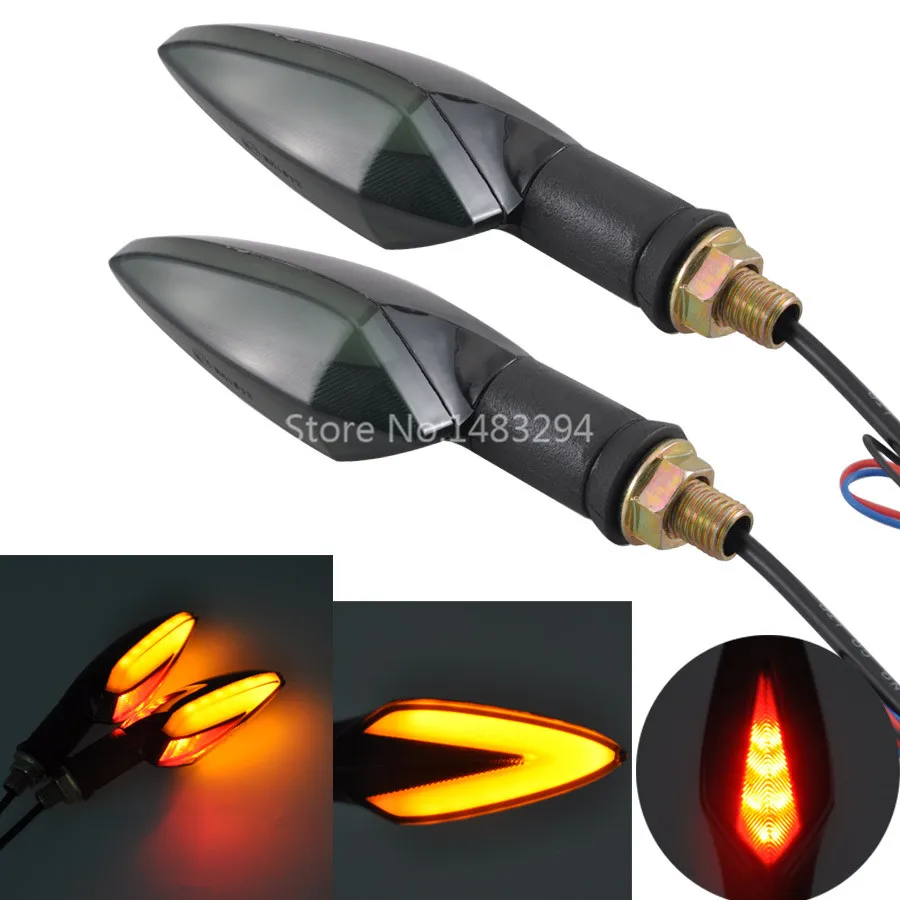 Motorcycle LED Arrow Turn Signal Lights Flowing Indicator Light for Honda Yamaha Suzuki Harley Models