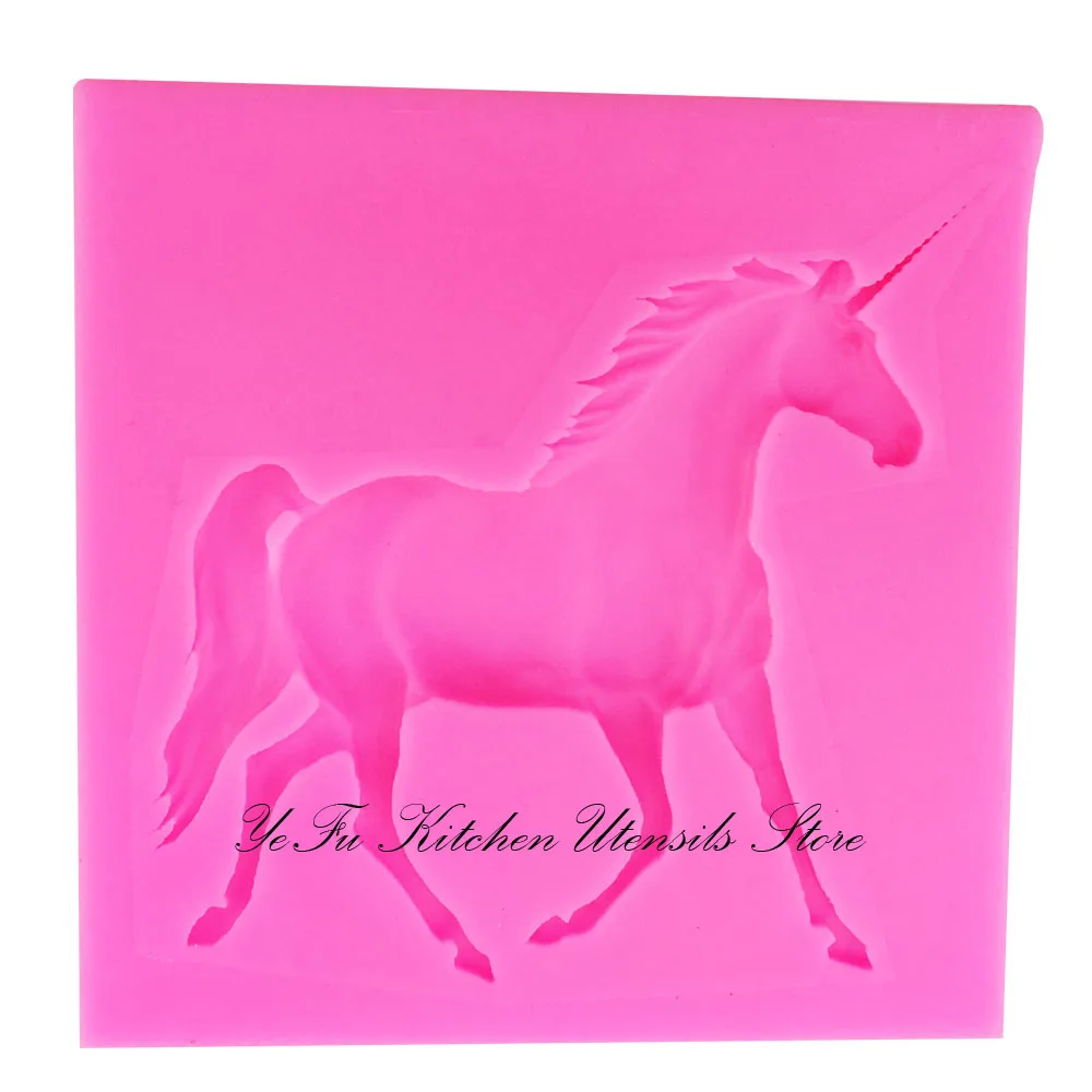 Horse unicorn Silicone mould fondant mold cake decorating tools chocolate gumpaste molds clay/rubber T1059