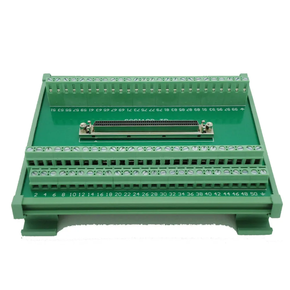 

SCSI 100 Pin Servo Cable Connector DIN Rail Mounting Type Terminal Blocks Module