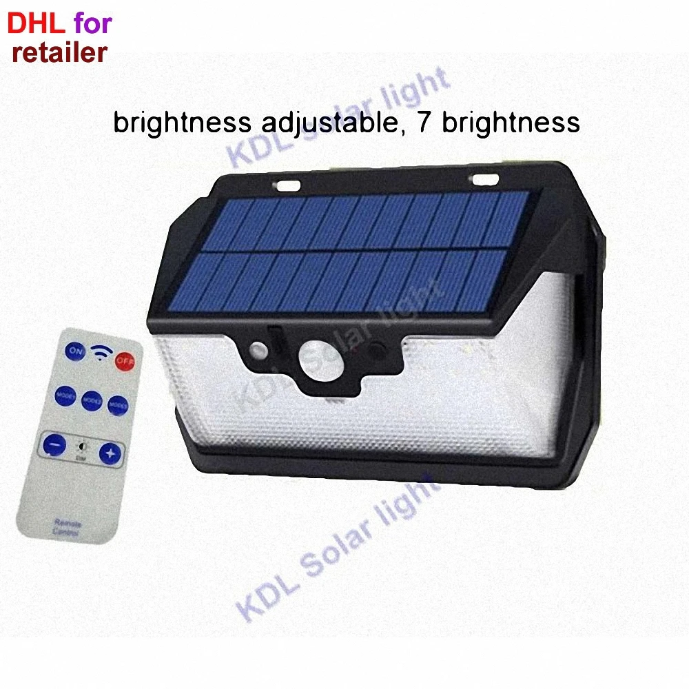 55 LED 900lm Solar Light remote control radar smart  indoor  lamp outdoor IP65 u  ca street wall  yard camp garage pati