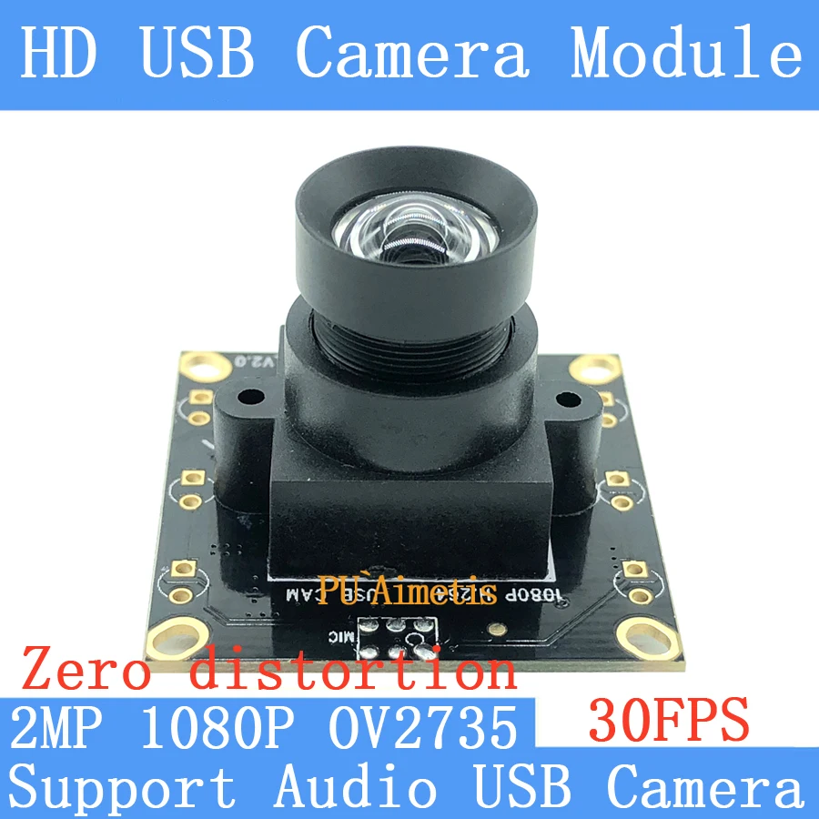 Plug Play 2MP Mini Surveillance Camera 1080P UVC OTG Webcam 30fps USB Camera Module for Android Linux Windows