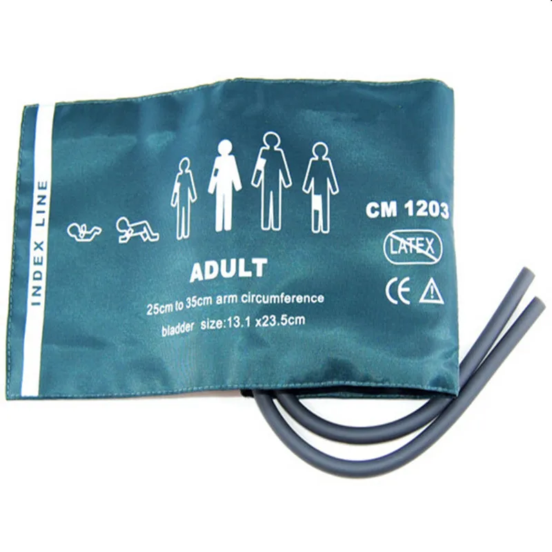 Free Shipping Nylon Material Reusable NIBP Dould Tube Cuff,TPU Bladder Inside.For Patient Monitor Use,ARM Cuff 25-35cm