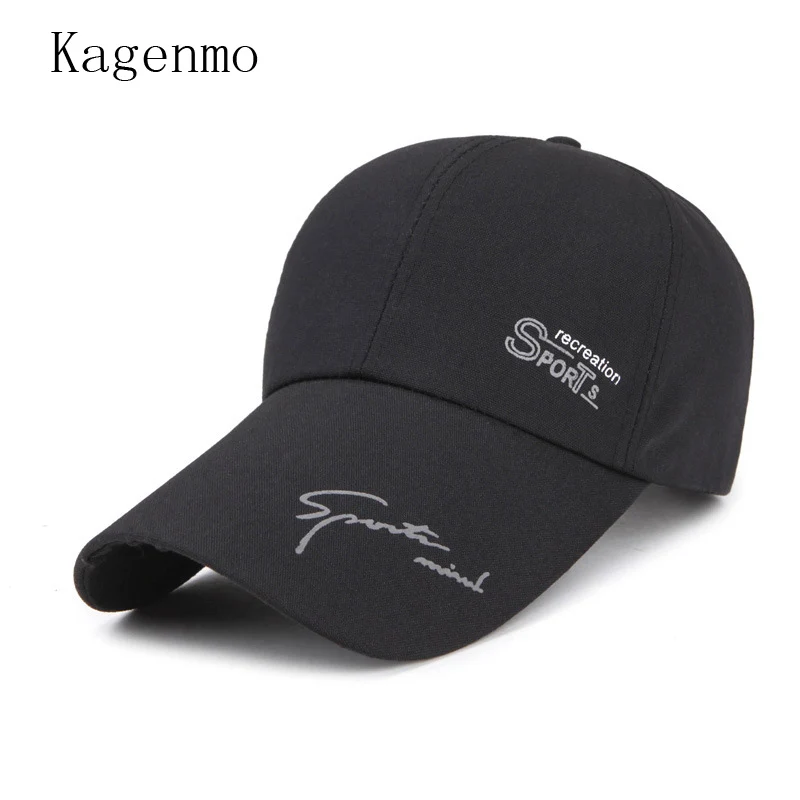 Kagenmo Unisex Baseball Cap Bone Brim Sun Hat Sports Breathable Long Casquette Quick Dry Golf Fishing Casual Gorro