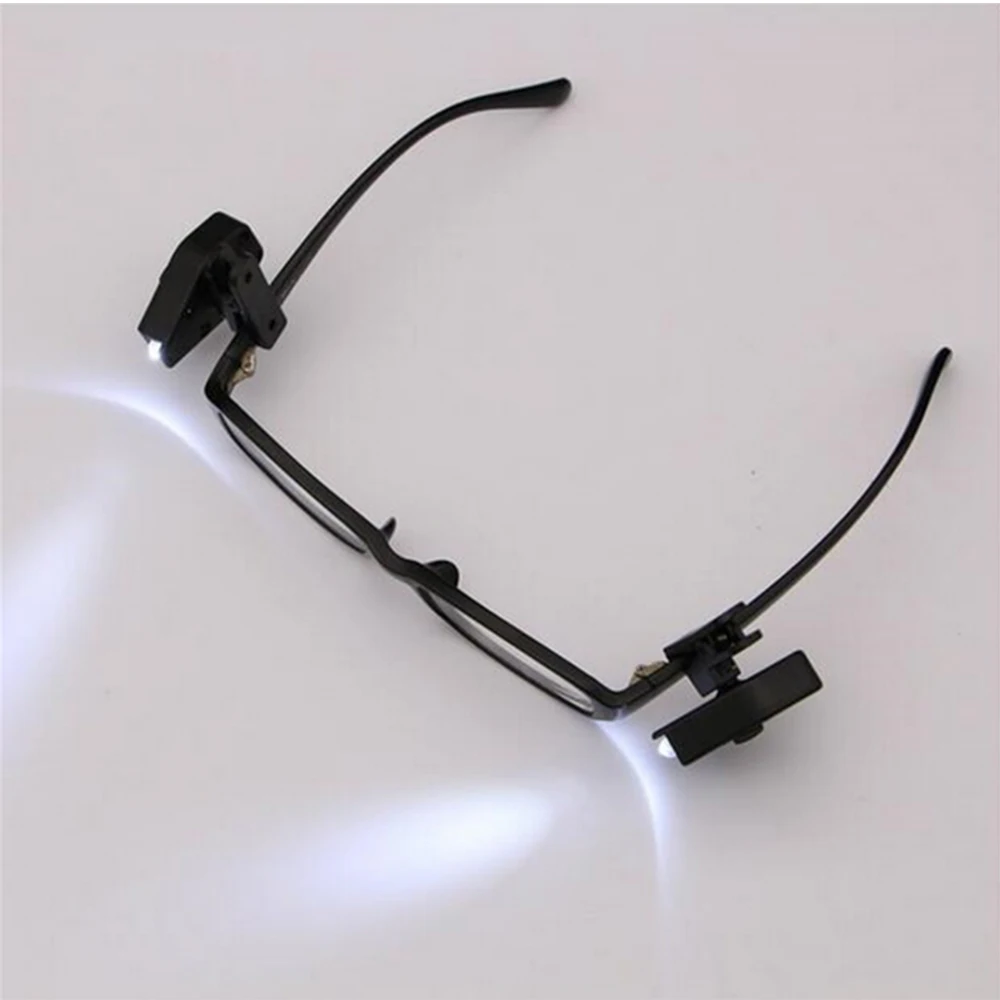 Portable Mini Night Book Reading Lights Flexible LED Eyeglass Clip On Adjustable Book Light For Eyeglass and Tool Repair