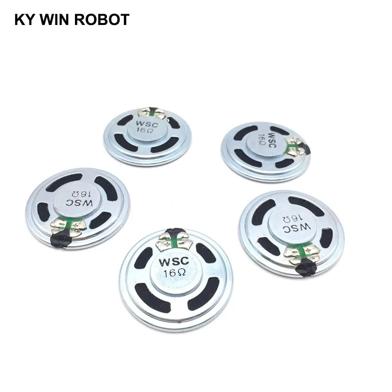 2pcs/lot New Ultra-thin Mini speaker 16 ohms 1 watt 1W 16R speaker Diameter 36MM 3.6CM thickness 5MM