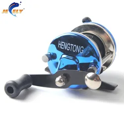 Smallest Bait Casting Mini Ice Fishing Reel with Line 50M Metal Water Wheel Winter Fishing River Plate Baitcast Coil Roller