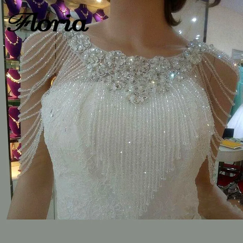 

Beading Wedding Bolero luxury Short Rhinestone Appliques Crystals Wedding Wrap Jacket for Evening Prom Wedding Accessories