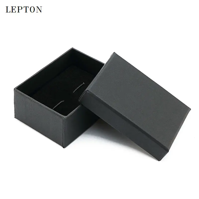 2017 Black Paper Cufflinks Boxes 30 PCS/Lots High Quality Black matte paper Jewelry Boxes Cuff links Carrying Case wholesale