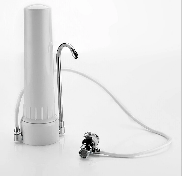 โต๊ะน้ำกรอง/เครื่องฟอกอากาศด้วยเซรามิคกรองน้ำเทียนรวม Carbon block, KDF และแคลเซียมซัลไฟต์