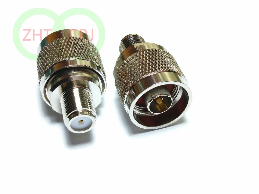 copper N male plug connector N male plug to F female jack straight RF Coaxial connector adapter